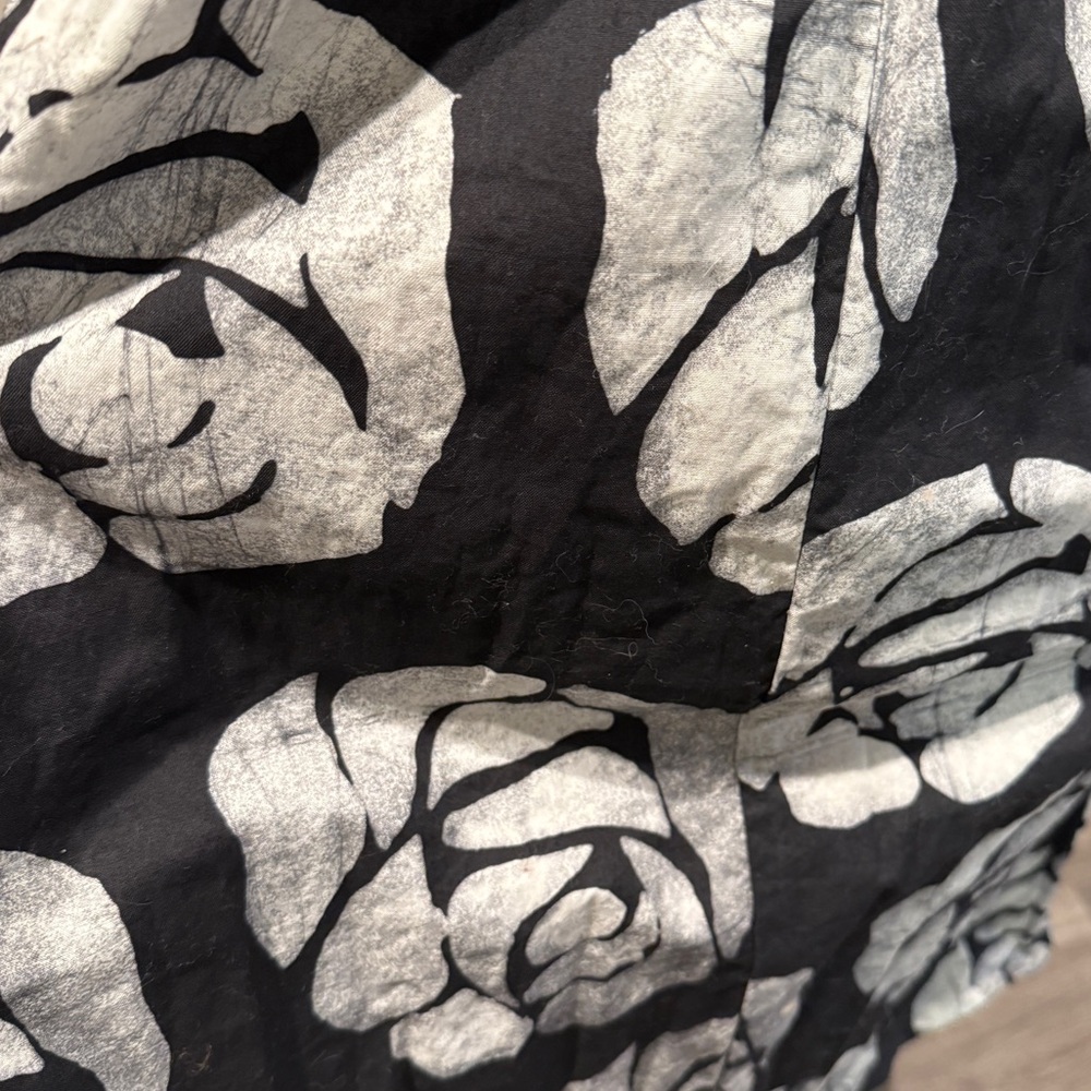 NWT Global Mamas Black/Navy and White Smocked Floral Dress - Picture 6 of 6